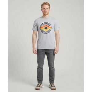 Columbia Sportswear T-Shirt Mens Large Gray Graphic Altitude Attitude 1938 Tee